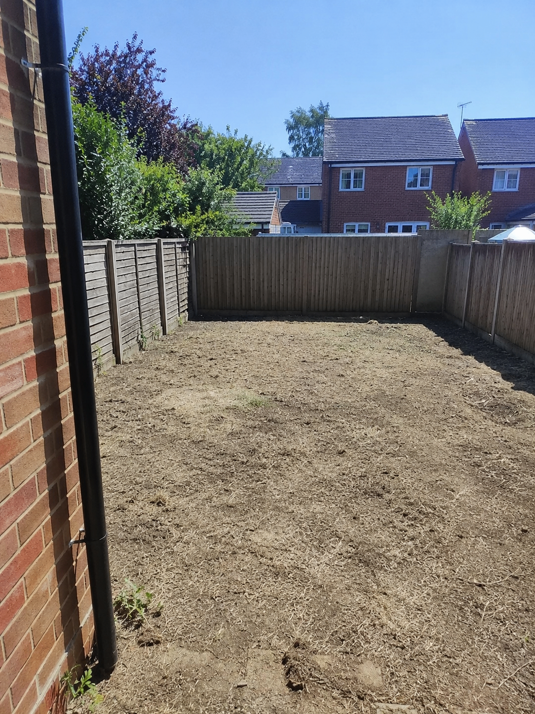 Cleared garden after full waste collection